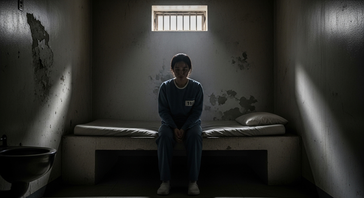 두 여배우가 긴장감 넘치는 장면에서 서로 대치하는 모습