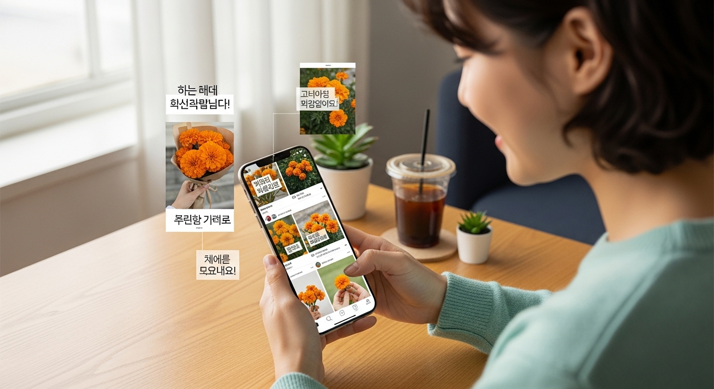 SNS를 통해 웰빙과 긍정 메시지를 전하는 젊은 세대의 현대적 디지털 컨텍스트