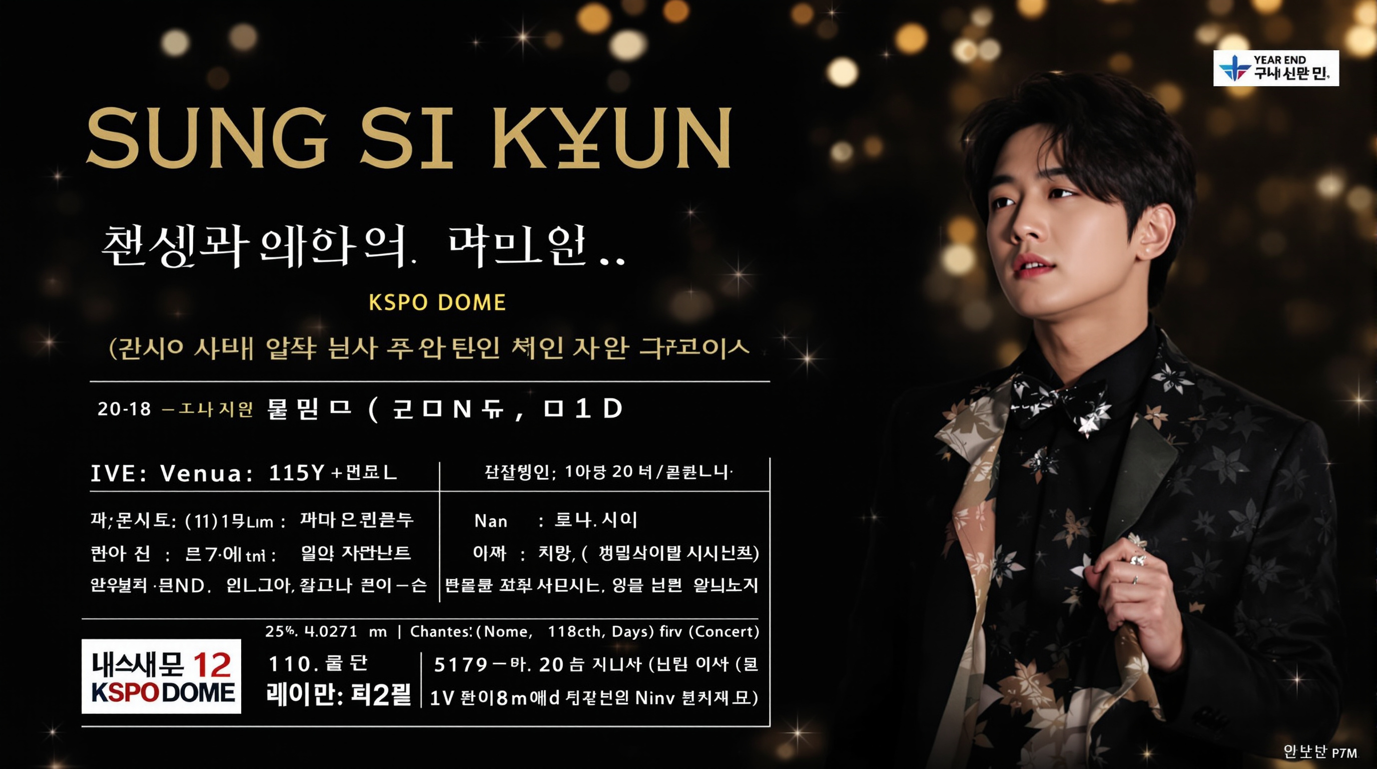 성시경 연말 콘서트 일정과 장소 정보가 적힌 포스터