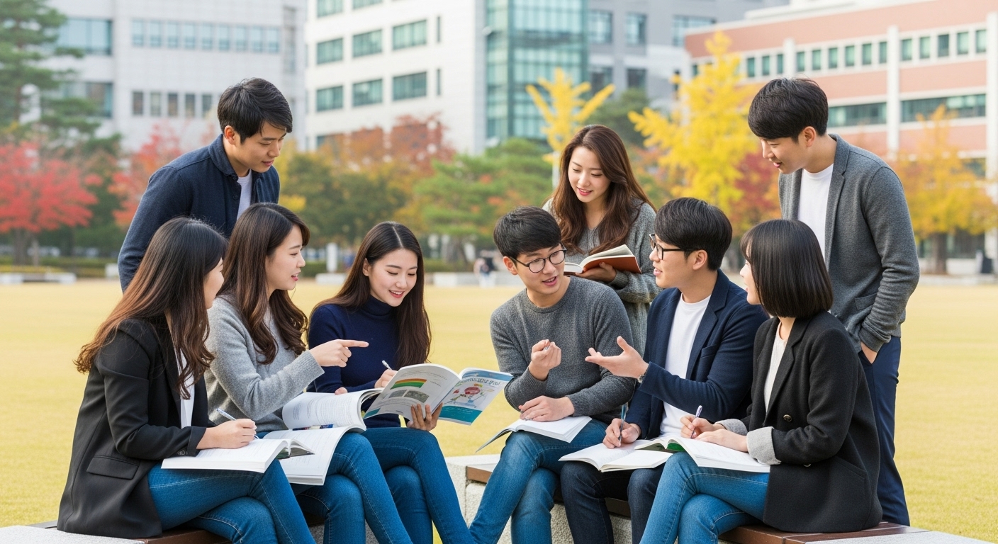 인문학과 자연과학을 토론하는 학생들의 다양하고 포용적인 모습