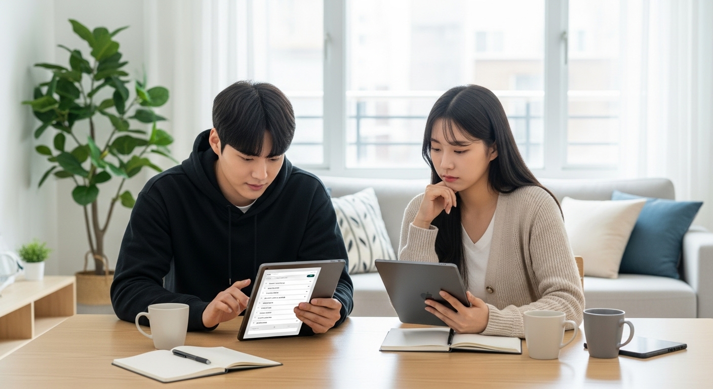 온라인몰에서 세일 정보를 확인하며 구매 계획을 세우는 모습