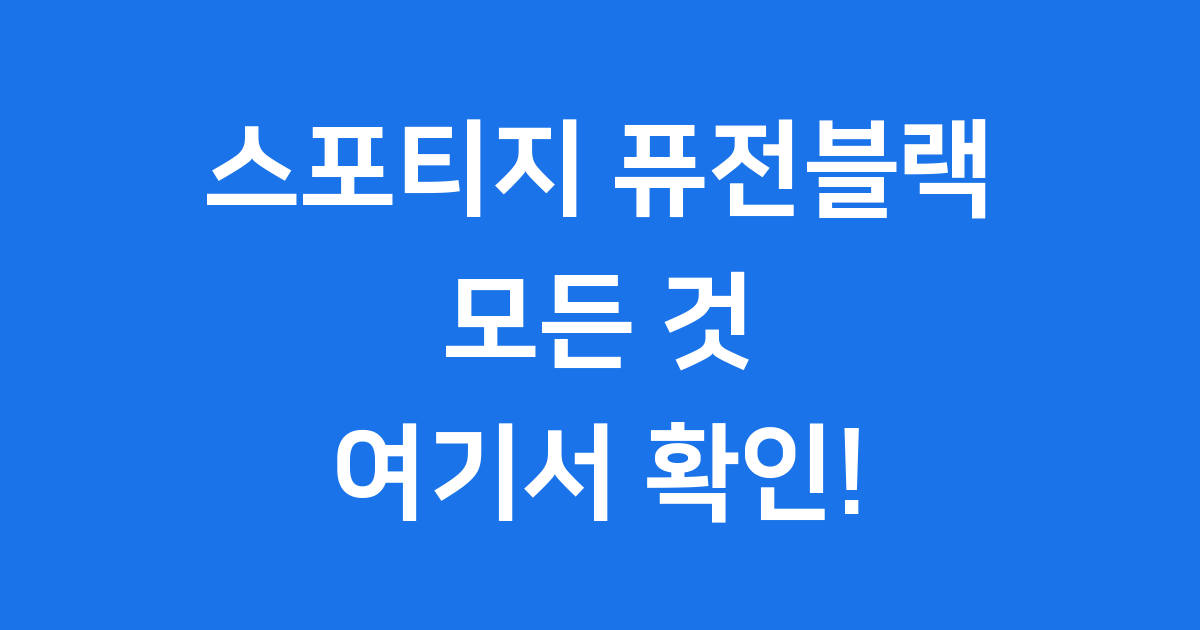 기아 스포티지 퓨전블랙 완벽 가이드
