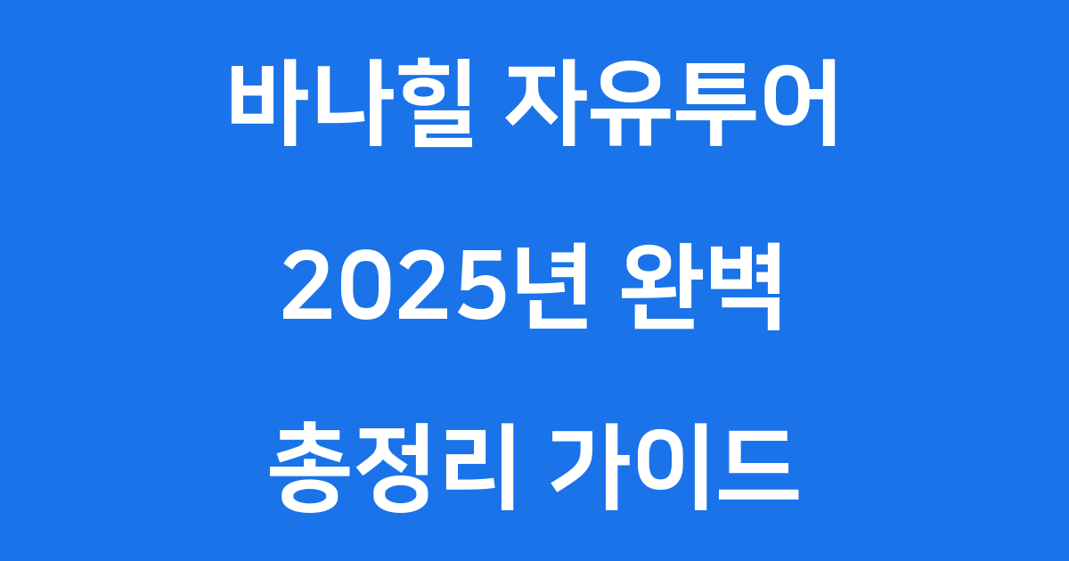 베트남 다낭 바나힐 자유투어 완벽 가이드 2025년!