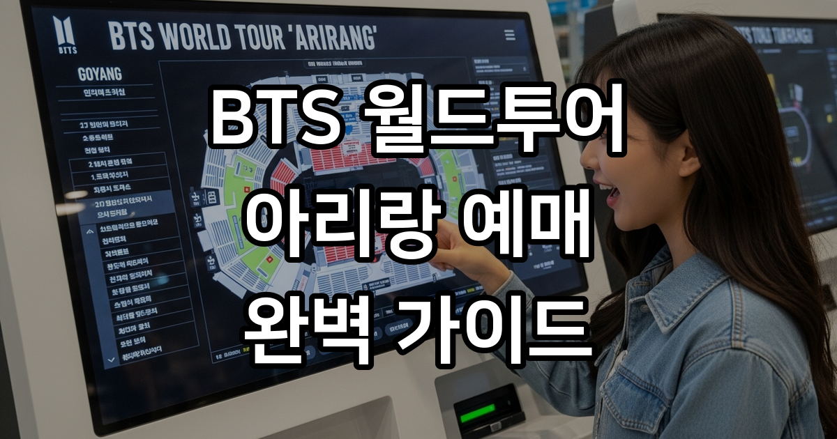 방탄소년단 2026 아리랑 투어 티켓팅 1차 오픈 최신 예매 정보