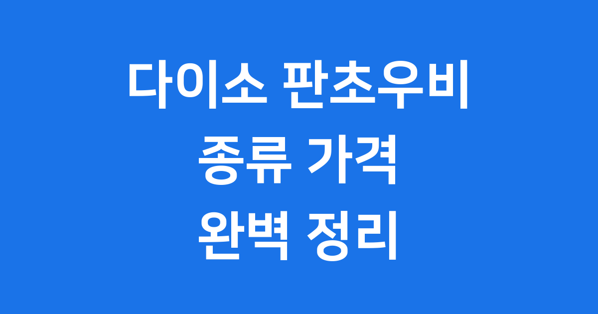 다이소 판초우비, 가성비 최고의 비옷 완전 정복!