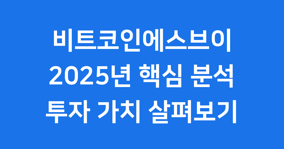 비트코인에스브이 전망 2025년 특징 분석