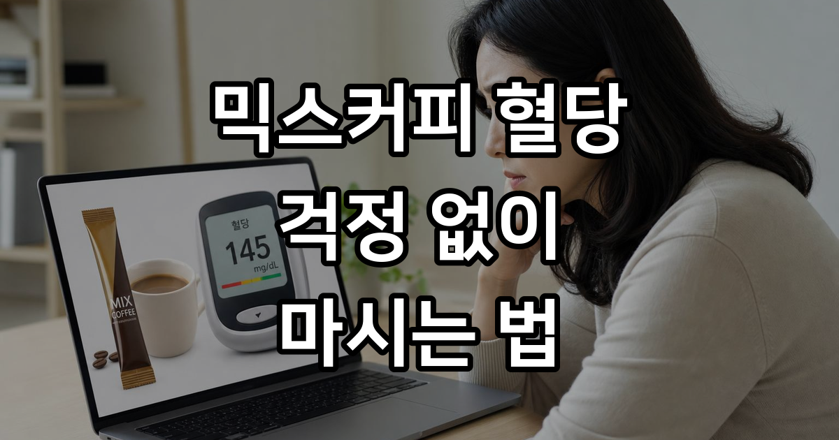 당뇨 안 걸리고 믹스커피 먹는 꿀팁! 이 방법만 해보세요