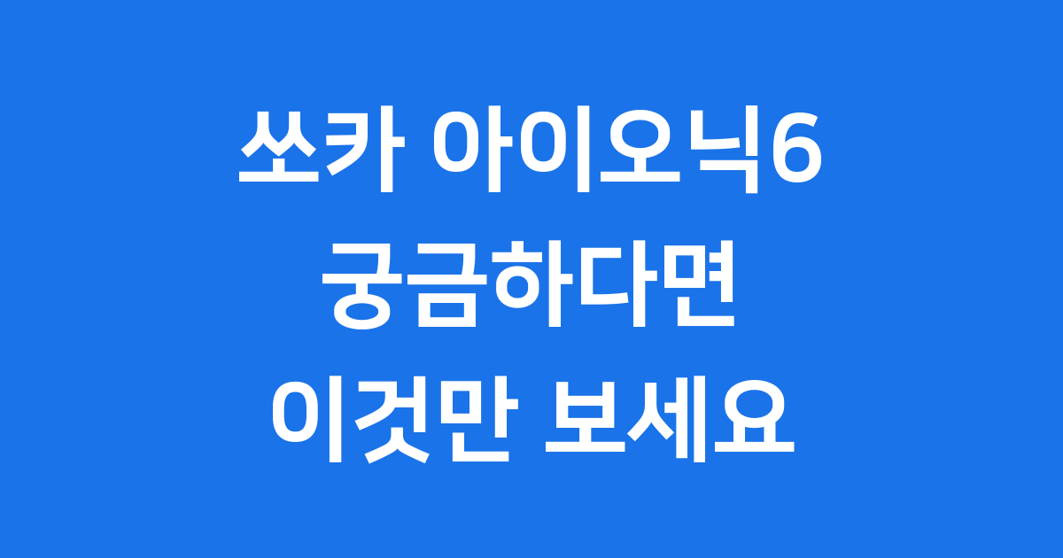 쏘카 아이오닉6, 어떤 차예요?