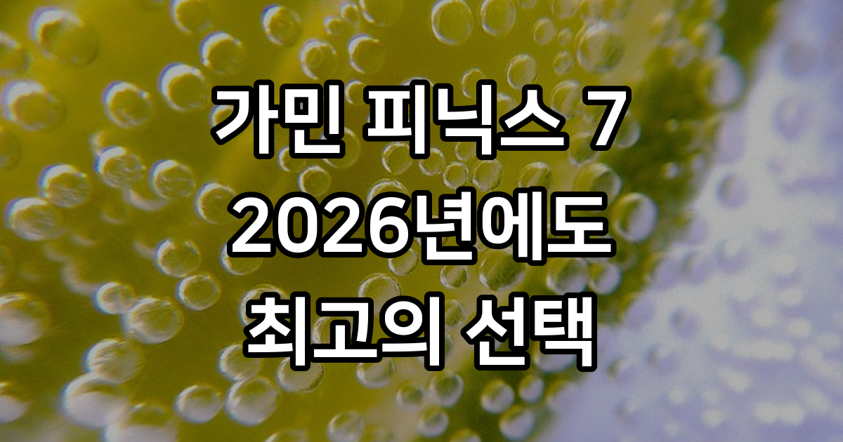 가민피닉스7 2026년 기능 배터리 완벽 정리