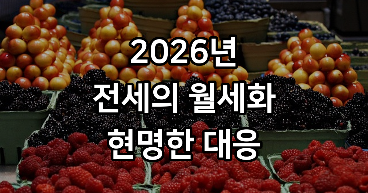 2026년 전세의 월세화 임대차3법 전환율 계산법