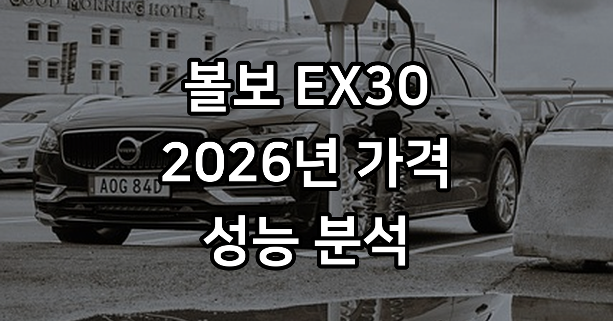 볼보 EX30 소형 전기 SUV 가격 성능
