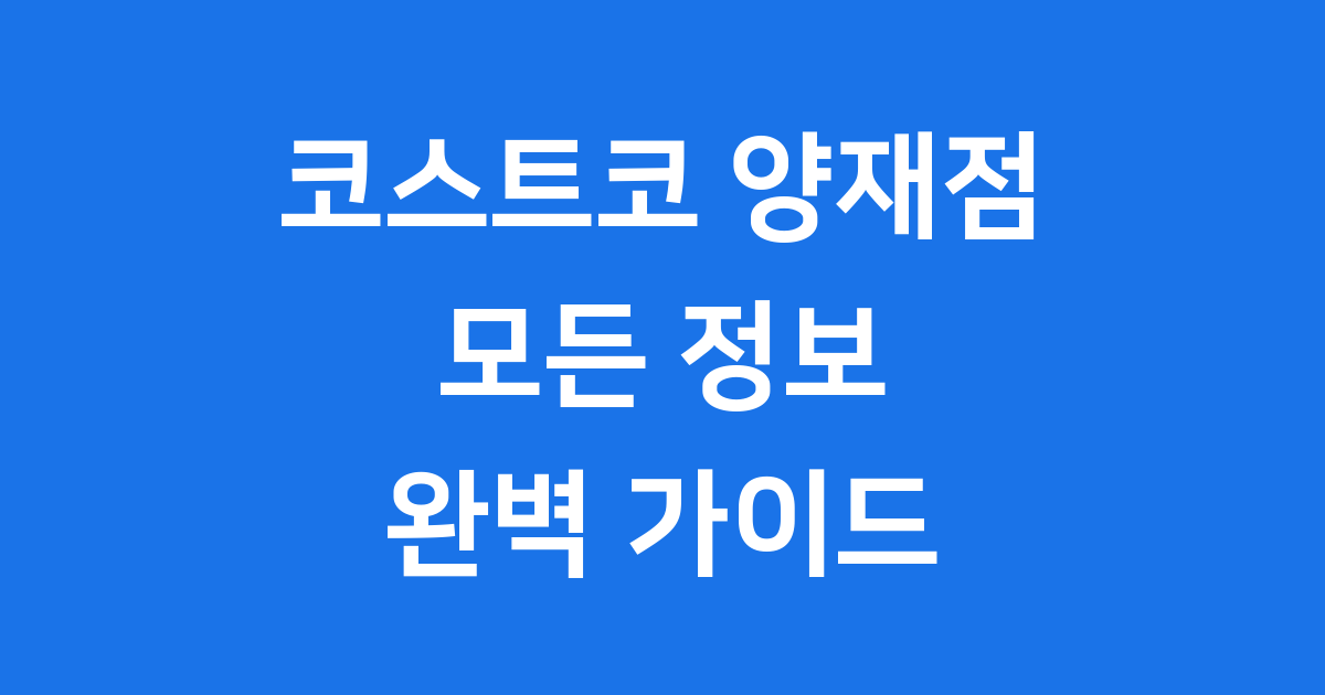 코스트코 양재점