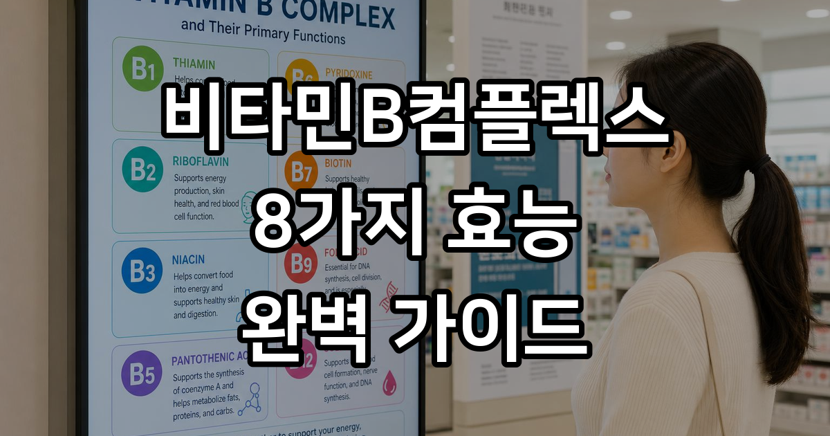 비타민B컴플렉스 효능과 종류