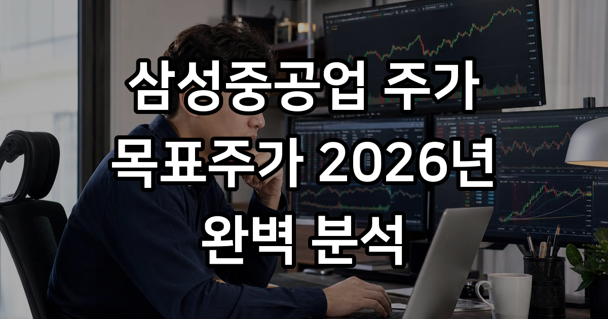 삼성중공업 주가전망 목표주가 2026년 실적 분석