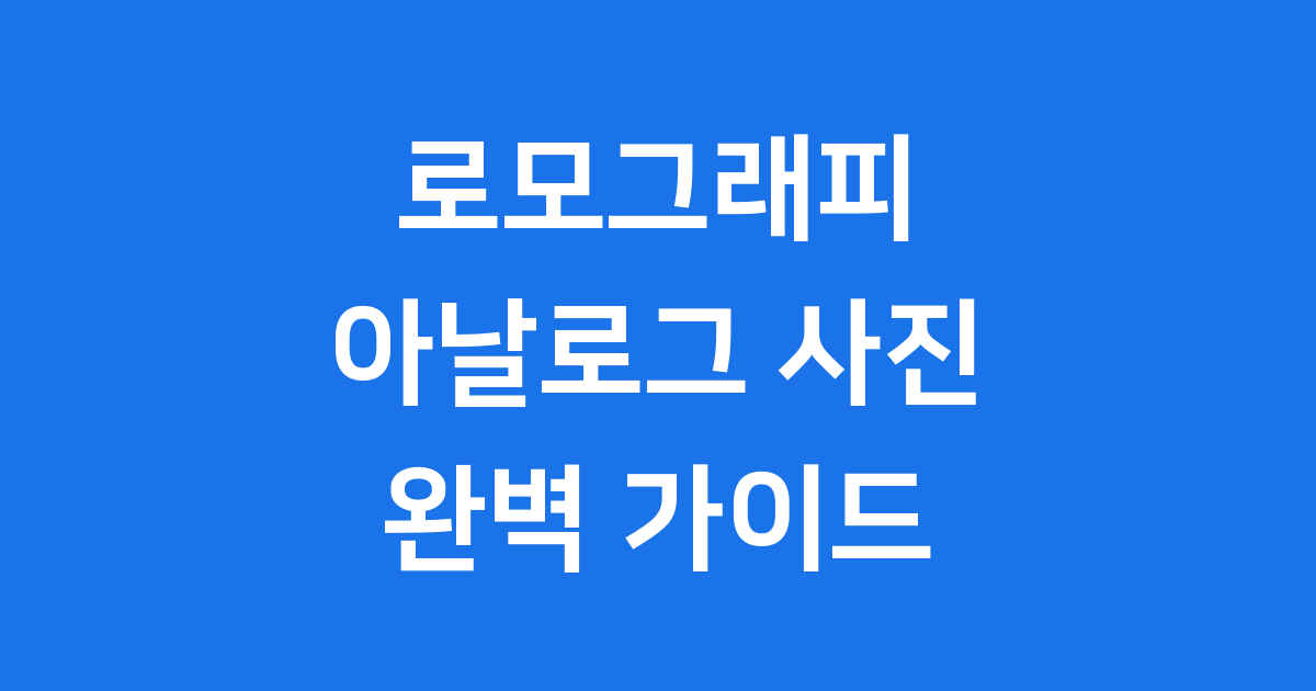 로모그래피 아날로그 사진 입문 가이드