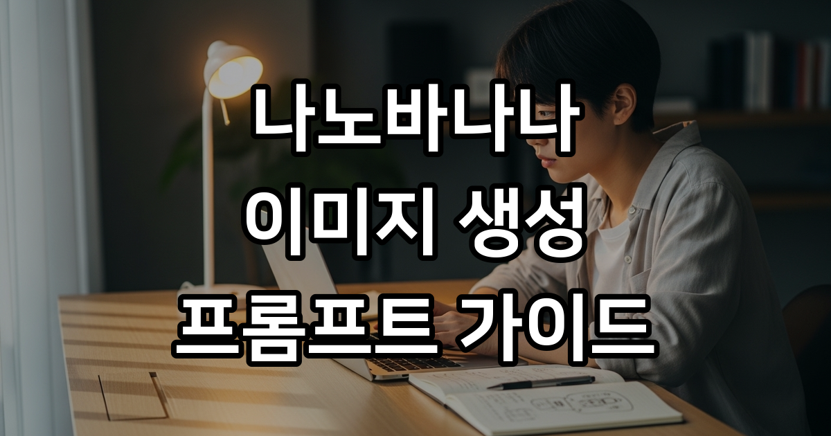 나노바나나로 원하는 이미지 만드는 단계적 프롬프트