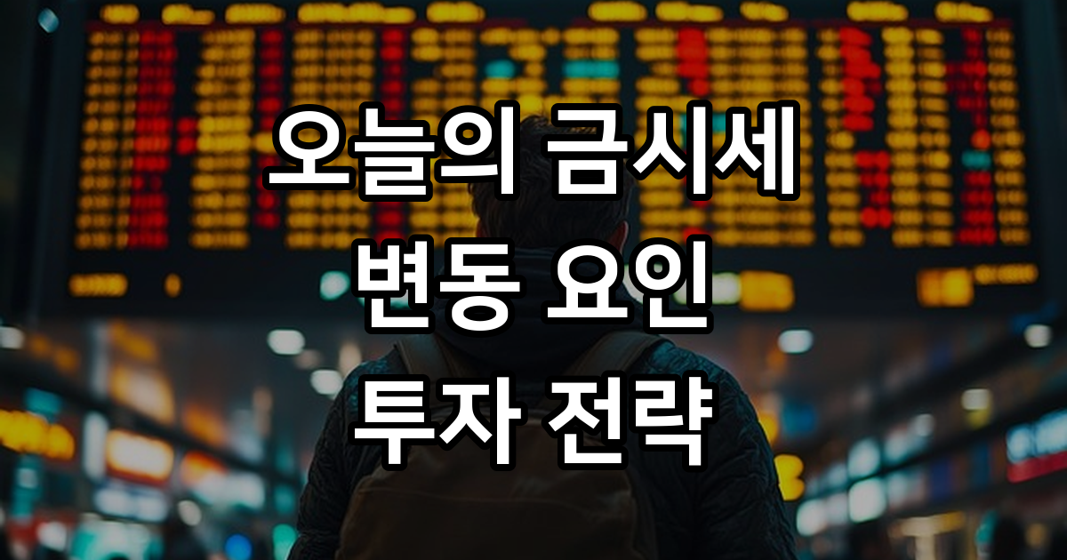 오늘의 금시세 2026년 금값 변동 요인과 투자 전략
