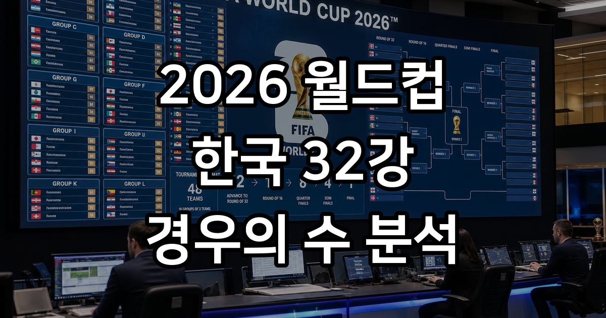 조3위 월드컵 32강 한국 경우의수