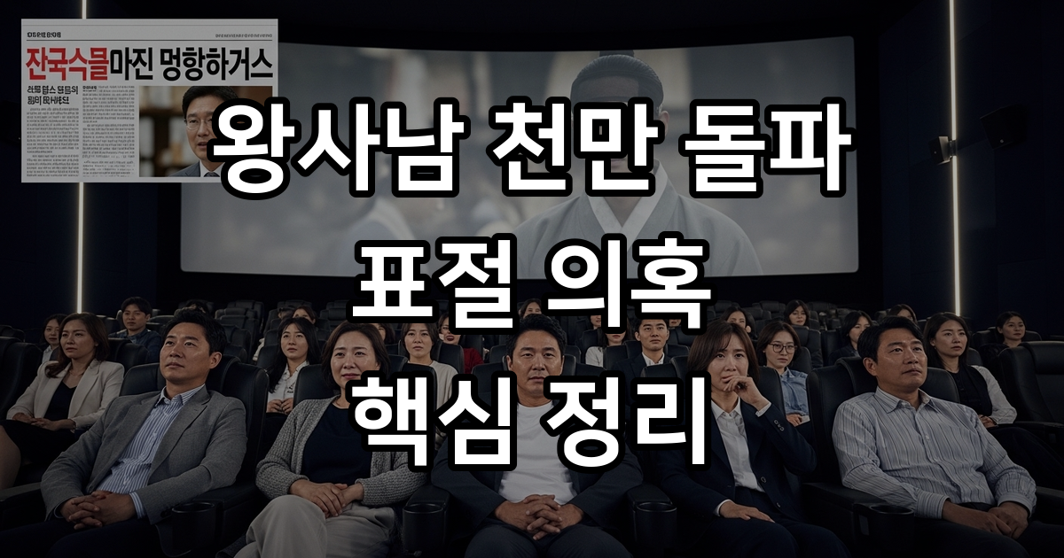 왕사남 1000만 표절 시비 작가 측 2026년 공식 입장 발표 전문