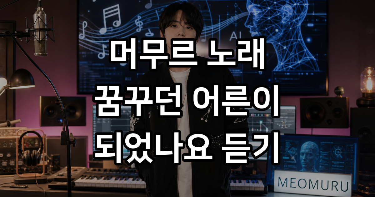 머무르 꿈꾸던 어른이 되었나요 가수 가사 듣기