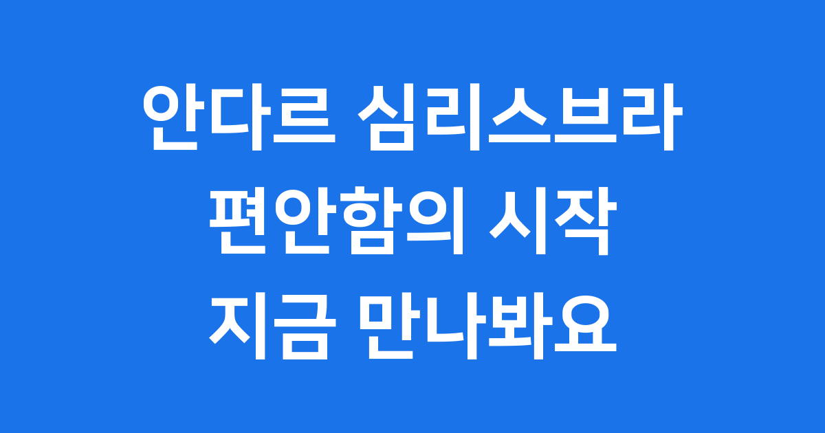 안다르 심리스브라 완전 정복