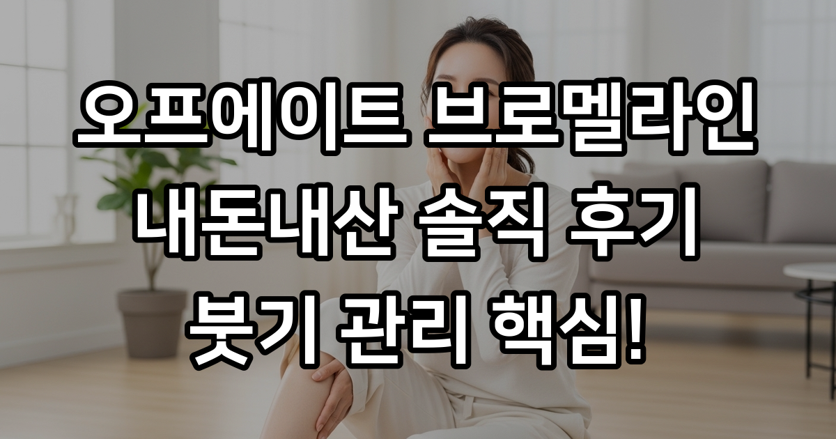 오프에이트 브로멜라인 내돈내산 솔직 후기 붓기 소화