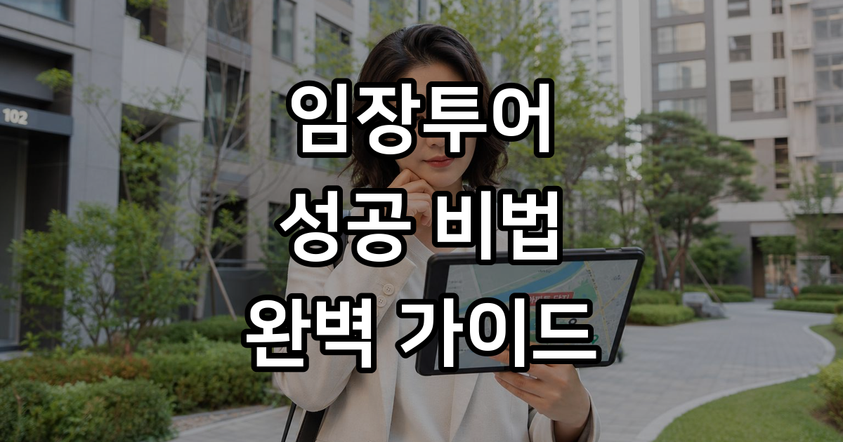 임장투어 뜻 2026년 현장 답사 필수 체크리스트