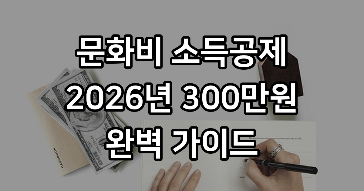 문화비 소득공제