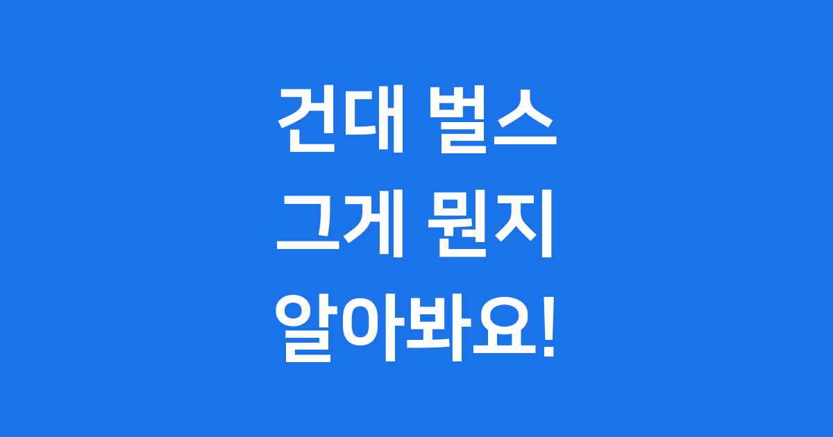 건대 벌스 그게 뭔지 궁금해요 문화 공간 탐험