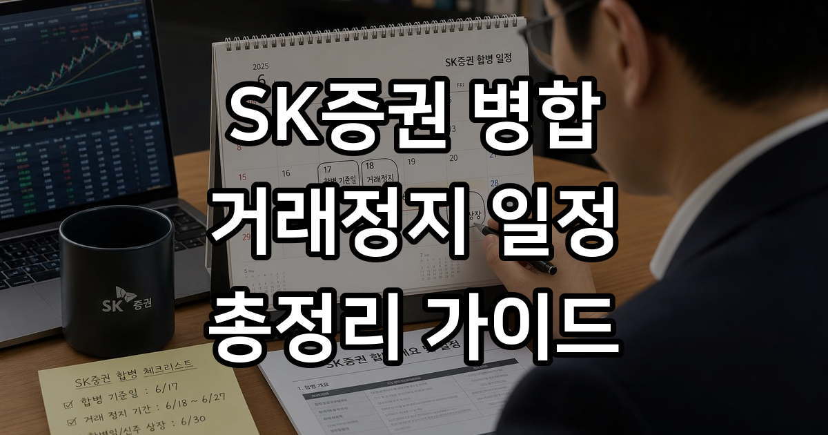 SK증권 병합 날짜