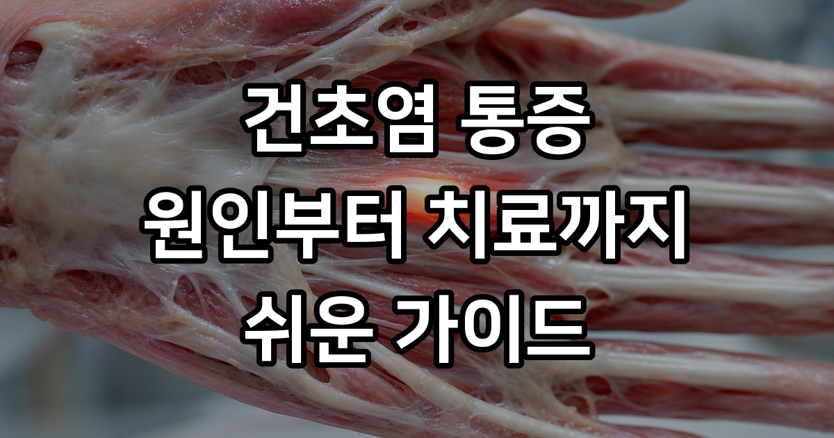 건초염 통증 원인 증상 진단 치료