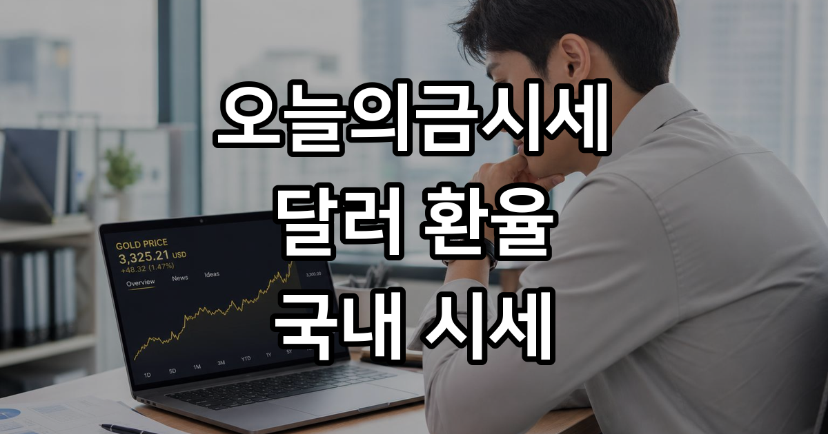 오늘의금시세 현물 선물 환율 확인방법