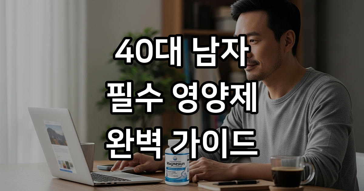 2026년 40대 남성 스트레스 수면 개선을 위한 영양제 가이드