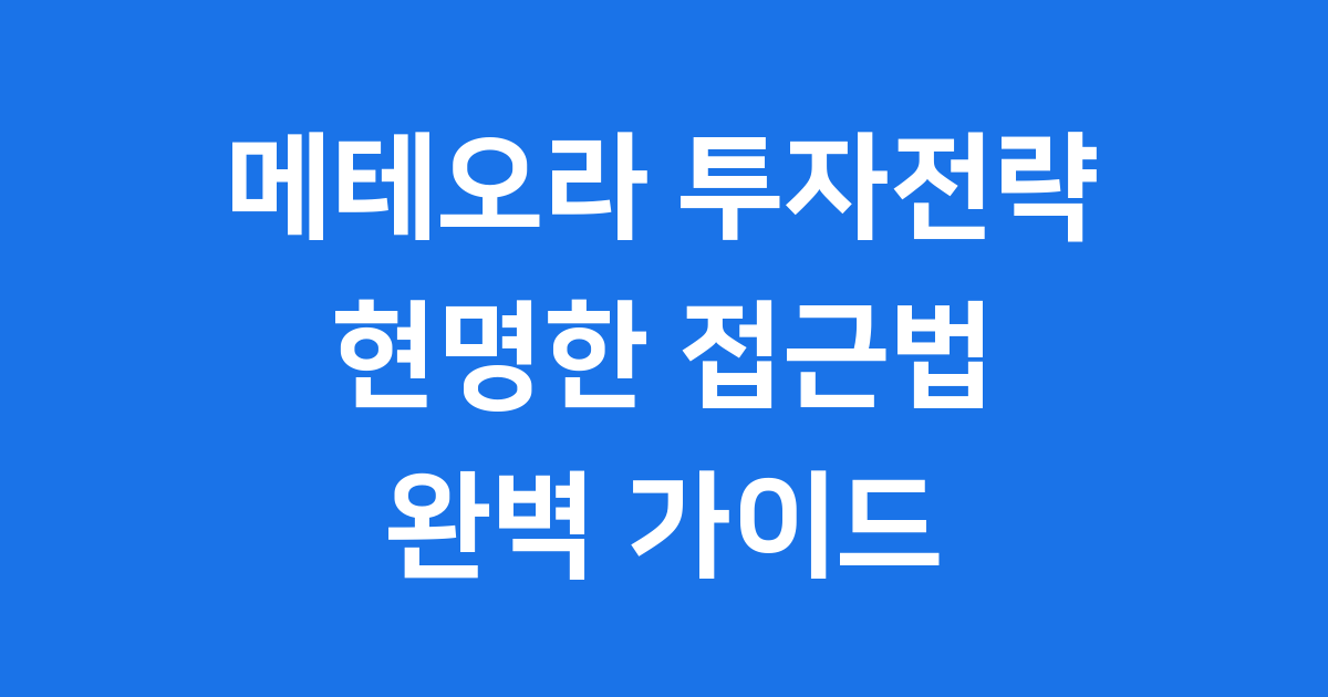 메테오라 투자전략