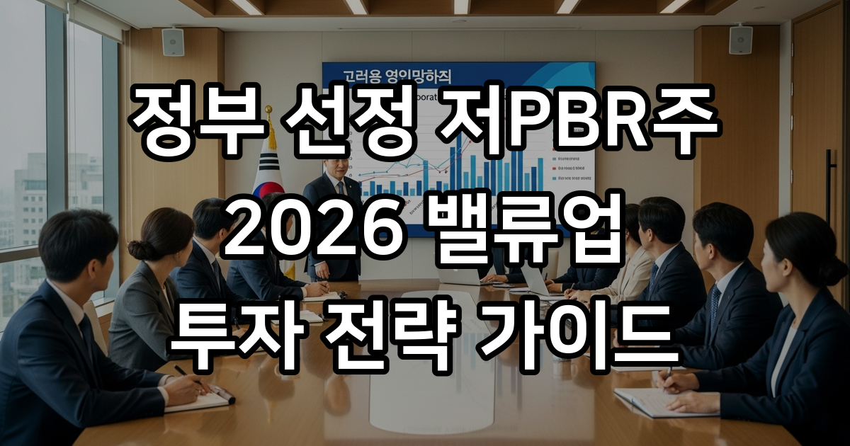 정부 선정 저PBR주