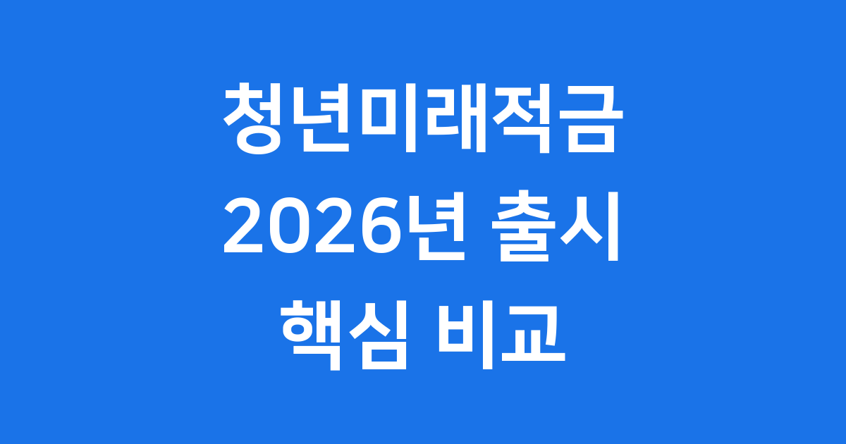 청년도약계좌와 비교한 청년미래적금 가장 달라진 점 3가지