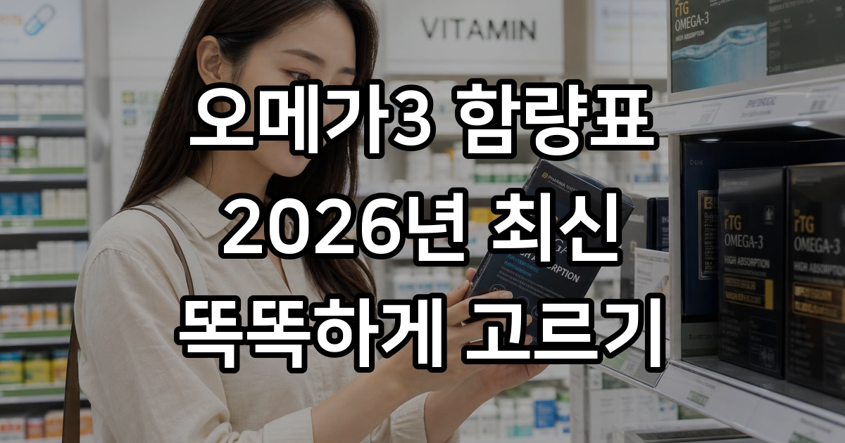 오메가3 EPA와 DHA 함량표를 확인하는 방법