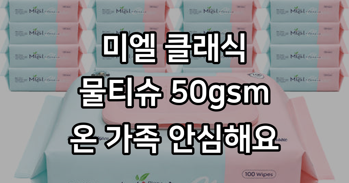 미엘 클래식 물티슈 100매 20팩 : 미엘물티슈