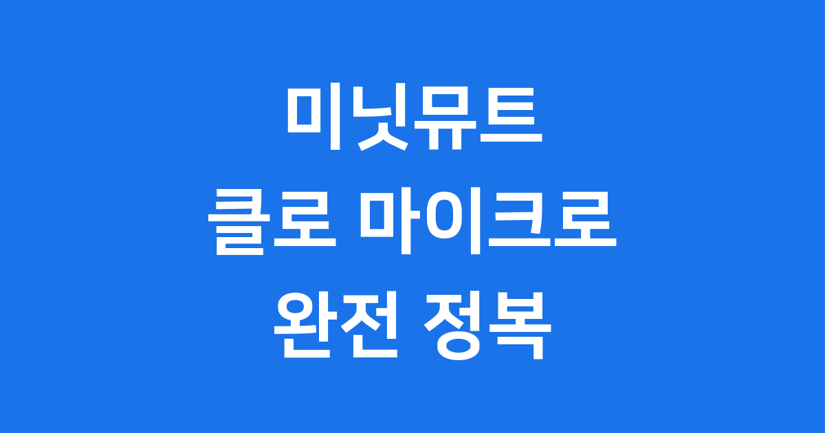 미닛뮤트 클로 마이크로, 작지만 알찬 미니백의 모든 것