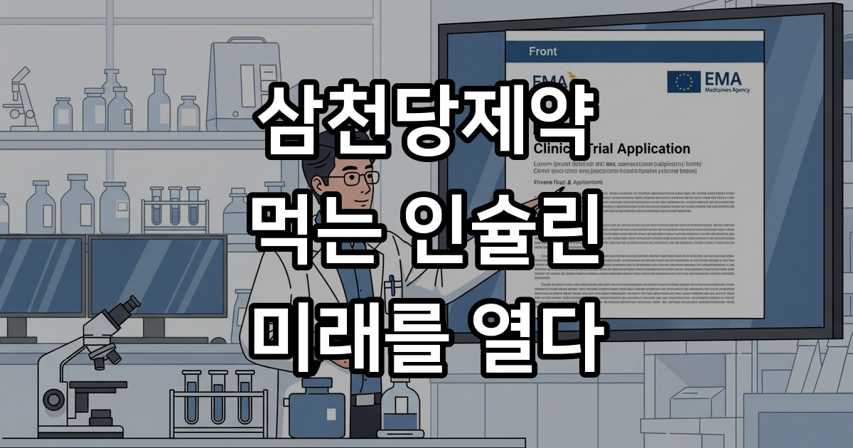 2026년 삼천당제약 SCN-003 임상 3상 성공 발표 기대감 폭발