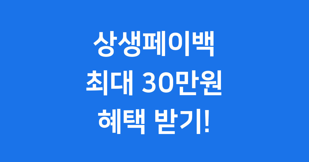상생페이백 알아보기