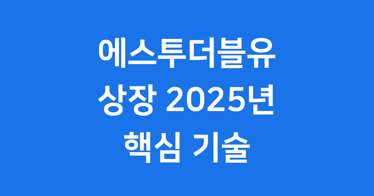 에스투더블유 기술 상장 2025년 핵심