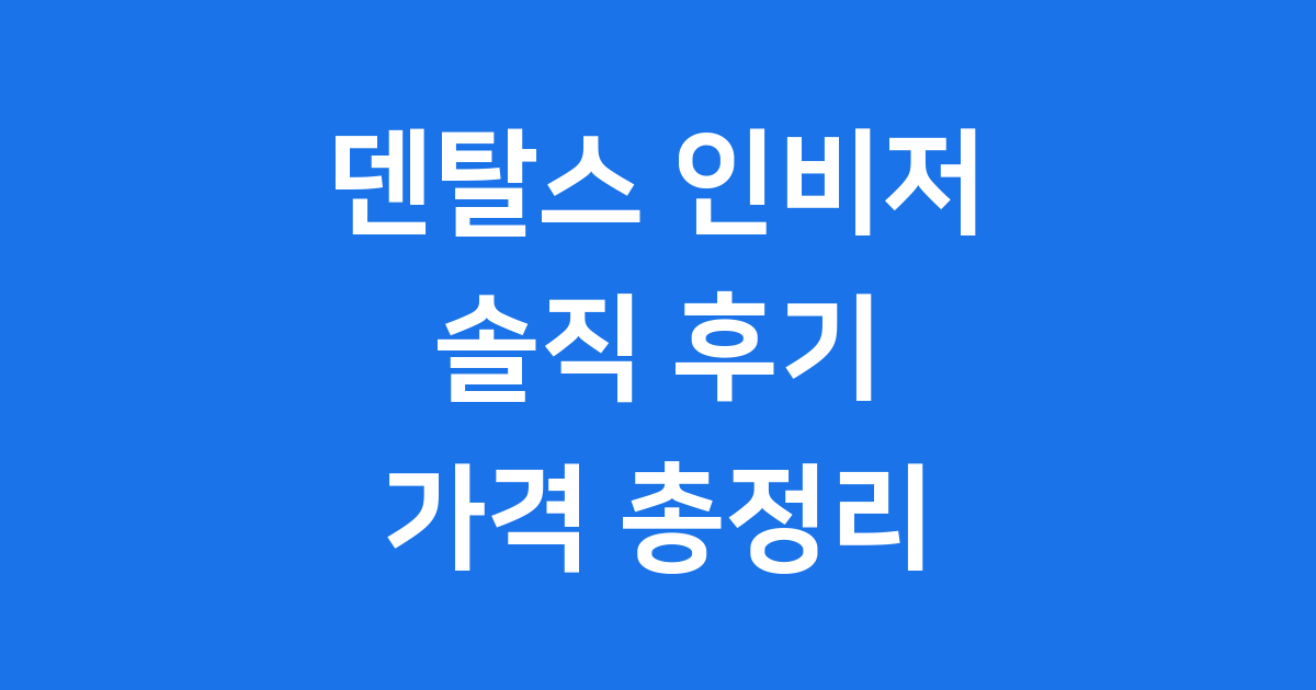 덴탈스 인비저 후기
