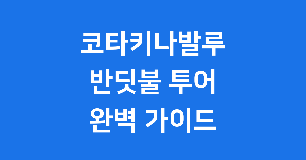코타키나발루 반딧불 투어 2025: 환상적인 밤을 만나는 완벽 가이드