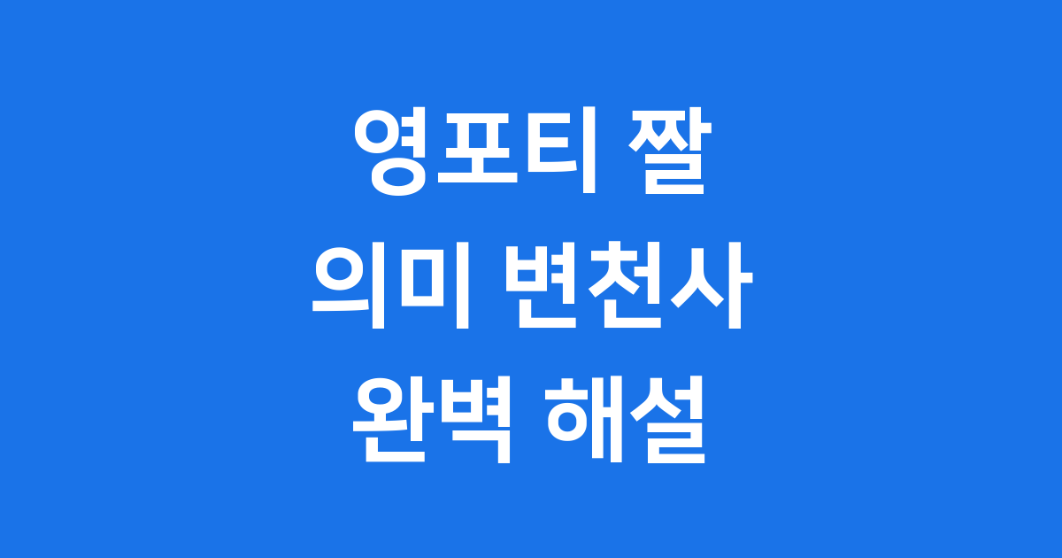 영포티 짤의 모든 것