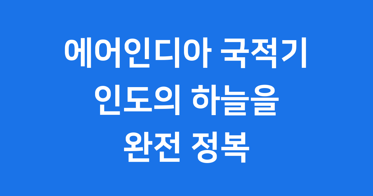 에어인디아 국적기, 인도의 하늘을 날다: 역사, 노선, 미래