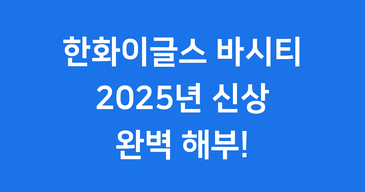 한화이글스 바시티 2025년 디자인 구매 정보