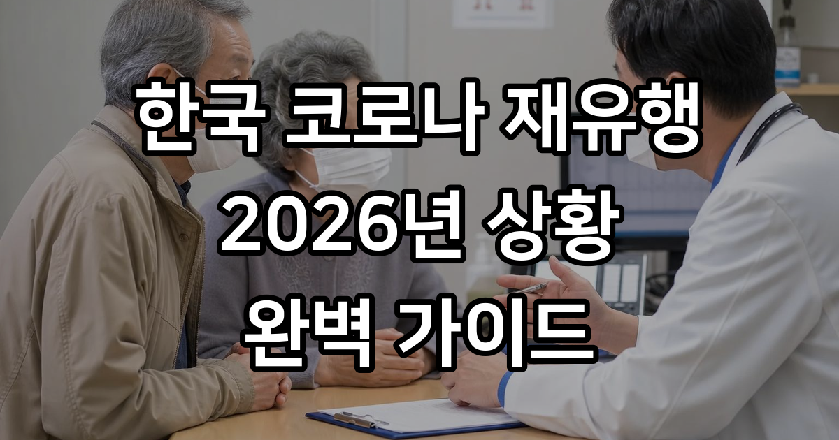 한국 코로나 재유행 2026년 현재 상황과 대응