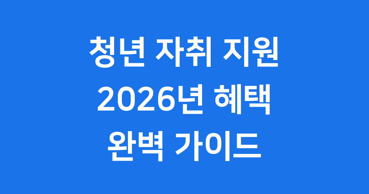 청년 자취 지원 정책