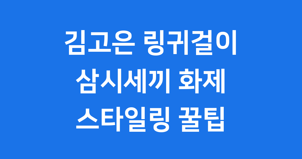 김고은 링귀걸이 삼시세끼 스와로브스키 가격 스타일링